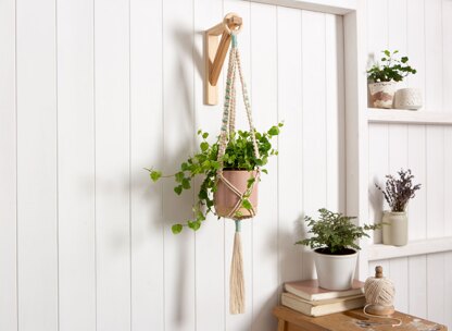 Two Wall Plant Hanger, Wall Hook for Plants, Wooden Plant Hanger