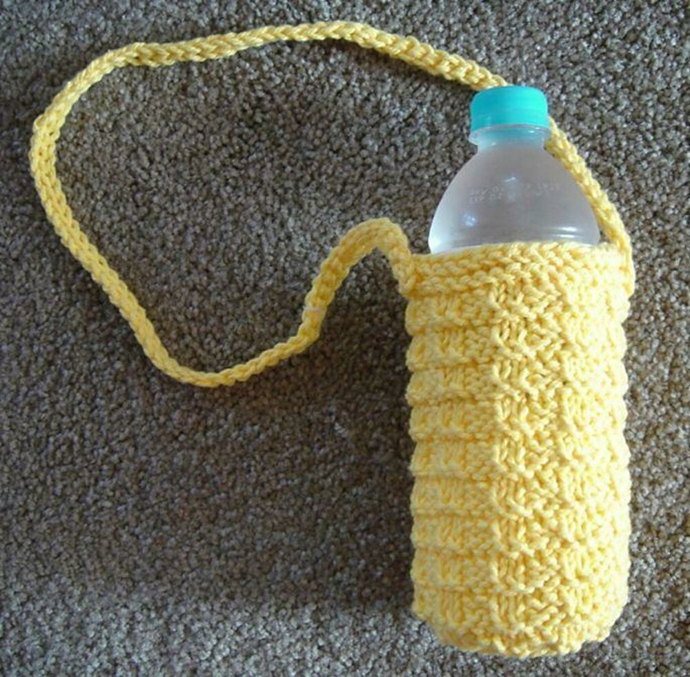 Water Bottle Sling Knitting Pattern : Glee : Brome Fields