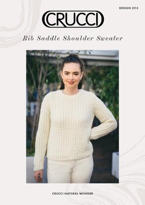 2113 Rib Saddle Shoulder Sweater