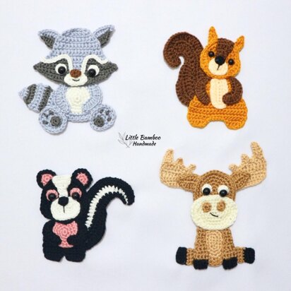 Woodland Animals Applique Set A