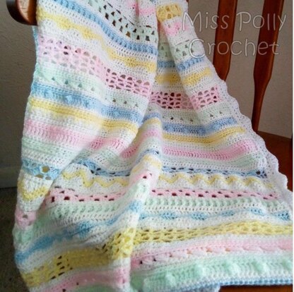 Sherbert Stripes Sampler Baby Blanket