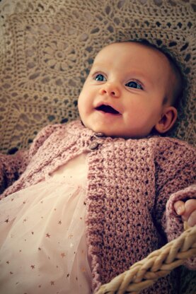 Faux Cable Baby Cardigan