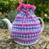 Lilac Speckled Rib 4 Cup Teapot Cosy Knitting Pattern