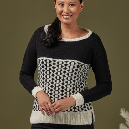 1241 Gobi -  Jumper Knitting Pattern for Women in Valley Yarns Brodie by Valley Yarns