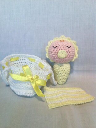 Crochet Baby in Crib