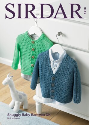 Boy's Cardigans in Sirdar Snuggly Baby Bamboo DK - 5218 - Downloadable PDF