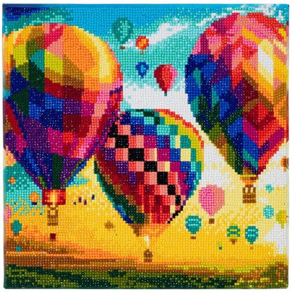 Crystal Art Hot Air Balloons, 30x30cm Diamond Painting Kit