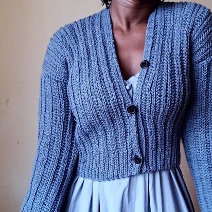 Crop Ribbed Cardigan