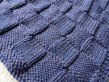 Baby blanket chunky blue