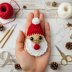 Crochet Santa Clause Hair Clip Pdf + Video Tutorial