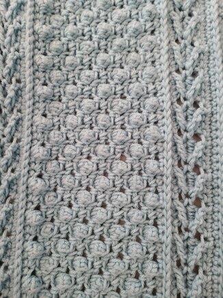 Aran Hearts Throw #4