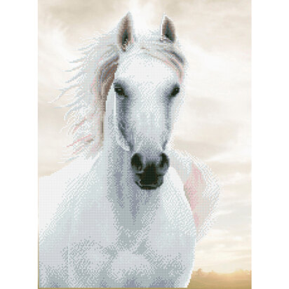 MAJESTIC WHITE HORSE Diamond Painting Kit – DAZZLE CRAFTER