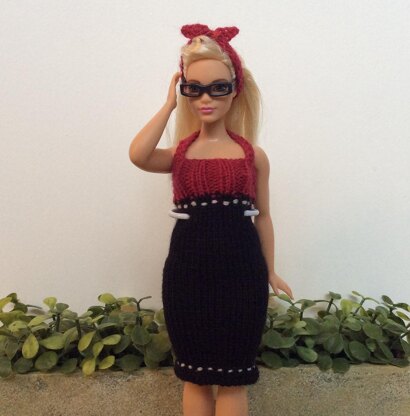 Curvy Barbie Rockabilly Dress and Headband All Sizes