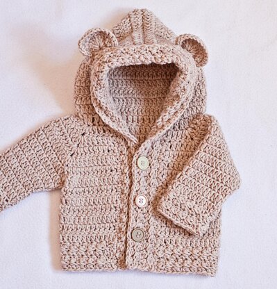 Bear Hooded Cardigan