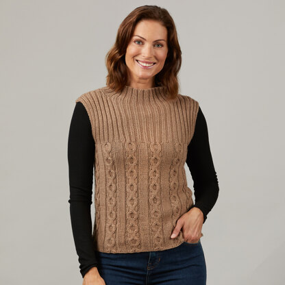 1362 Autumn Glory - Vest Knitting Pattern for Women in Valley Yarns Ashfield