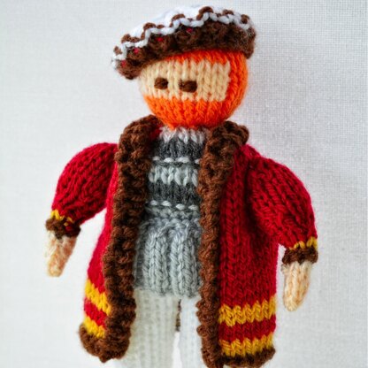 King Henry VIII Doll Knitting Pattern - Toy Knitting Pattern