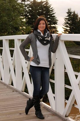 Chevron Hooded Cowl