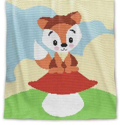 CROCHET Baby Blanket - Foxie