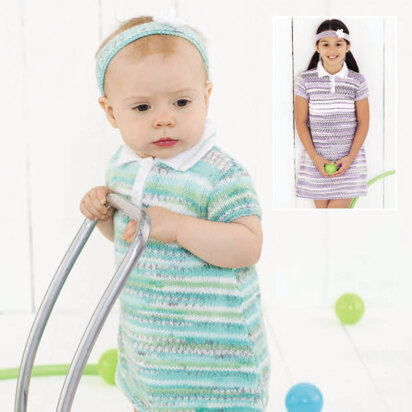Dresses & Headbands in Sirdar Snuggly Baby Crofter DK & Snuggly DK - 4868 - Downloadable PDF