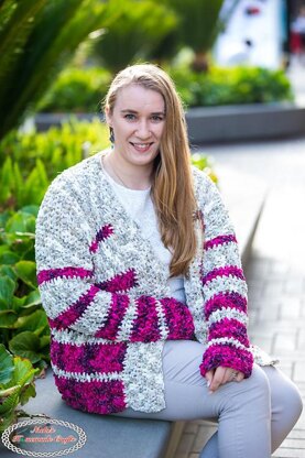 Striped Velvet Cardigan