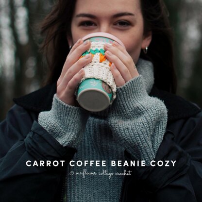 Carrot Coffee Beanie Cozy