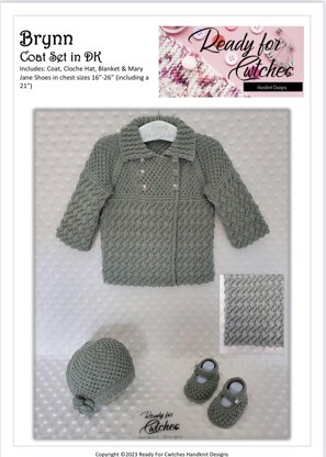 Brynn Coat Set in DK Knitting pattern by Ready For Cwtches Designs