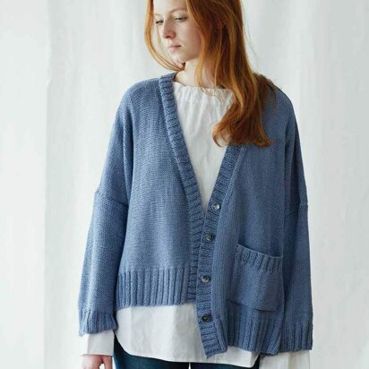 Tuareg Cardigan in Erika Knight Studio Linen - Downloadable PDF