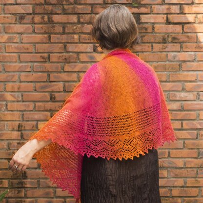 Firebird shawl