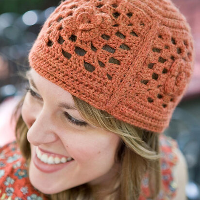 Crocheted Echelon Hat in Berroco Vintage