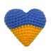 Hearts keychain in colors of the Ukrainian flag