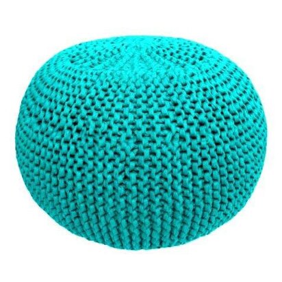 Knitted Pouf in Hoooked Zpagetti - Downloadable PDF