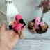 Mini Flamingo, Crochet Keychain, Car Decor, bird crochet pattern