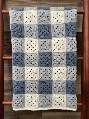 Granny Gingham Baby Blanket Crochet Pattern