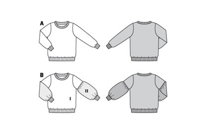 Burda Style Children's Sweatshirt B9254 - Sewing Pattern