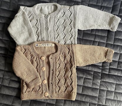 Zig-Zag Cardigan, Rompers and Bonnet