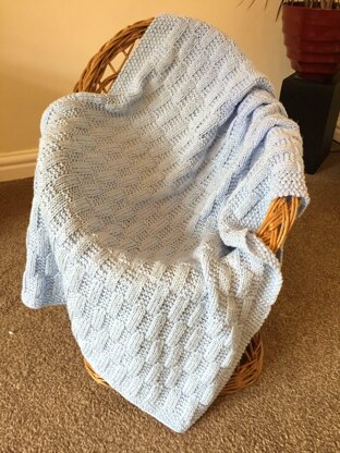 Rectangles Baby Blanket Knitting Pattern