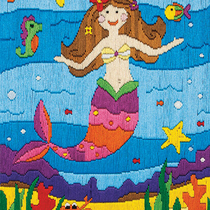 Anchor Mermaid Long Stitch Kit - 20 x 28cm