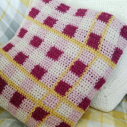 Spring Plaid Cushion