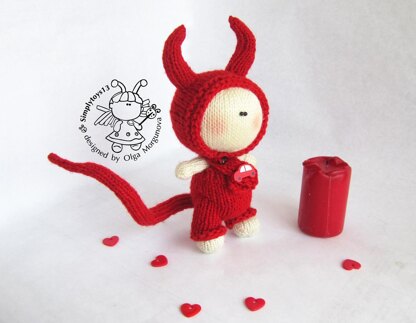 Pebble doll - Halloween Devil Doll