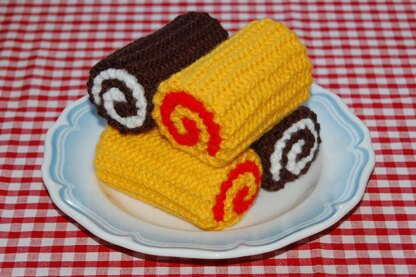 Knitting Pattern for Chocolate / Swiss Rolls / Cakes - Knitted Kitchen