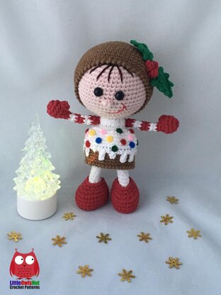 172 Doll in a Christmas Muffin outfit