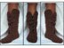 669 BUTTON Front crochet boot slippers, age 1 to adult