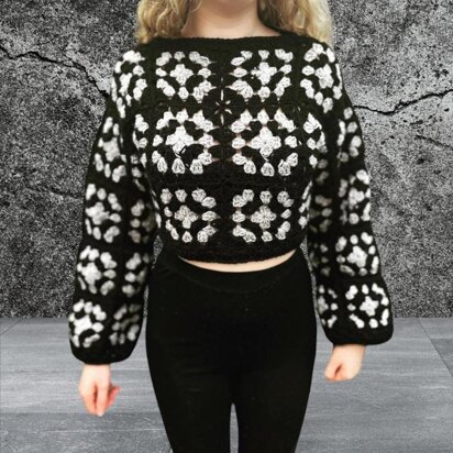 Boho Cropped Crochet Jumper