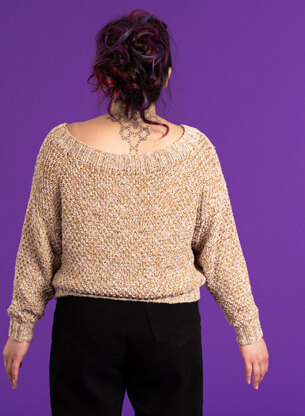 Celestial Sweater - Free Sweater Knitting Pattern For Women in Paintbox Yarns Metallic DK by Paintbox Yarns