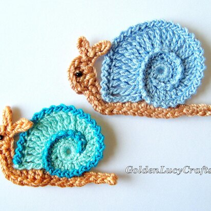 Crochet Snail Applique