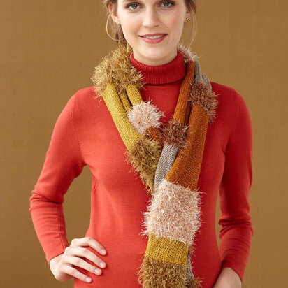 Glamorous Furry Scarf in Lion Brand Vanna's Glamour and Fun Fur - L0696