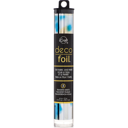 Therm O Web Deco Foil Specialty Transfer Sheets 6"X12" 5/Pkg - Lapis Watercolor