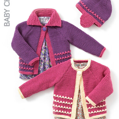Child’s Cardigans and Hat in Hayfield Baby Chunky - 4407