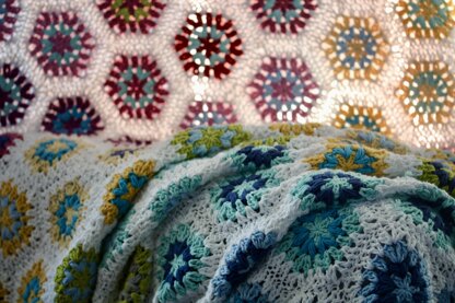 Hexagon Granny Square Temperature Blanket Crochet Pattern
