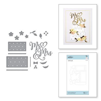 Spellbinders Etched Dies By Nichol Spohr - Mr & Mrs Wedding Cake, Wedding Season